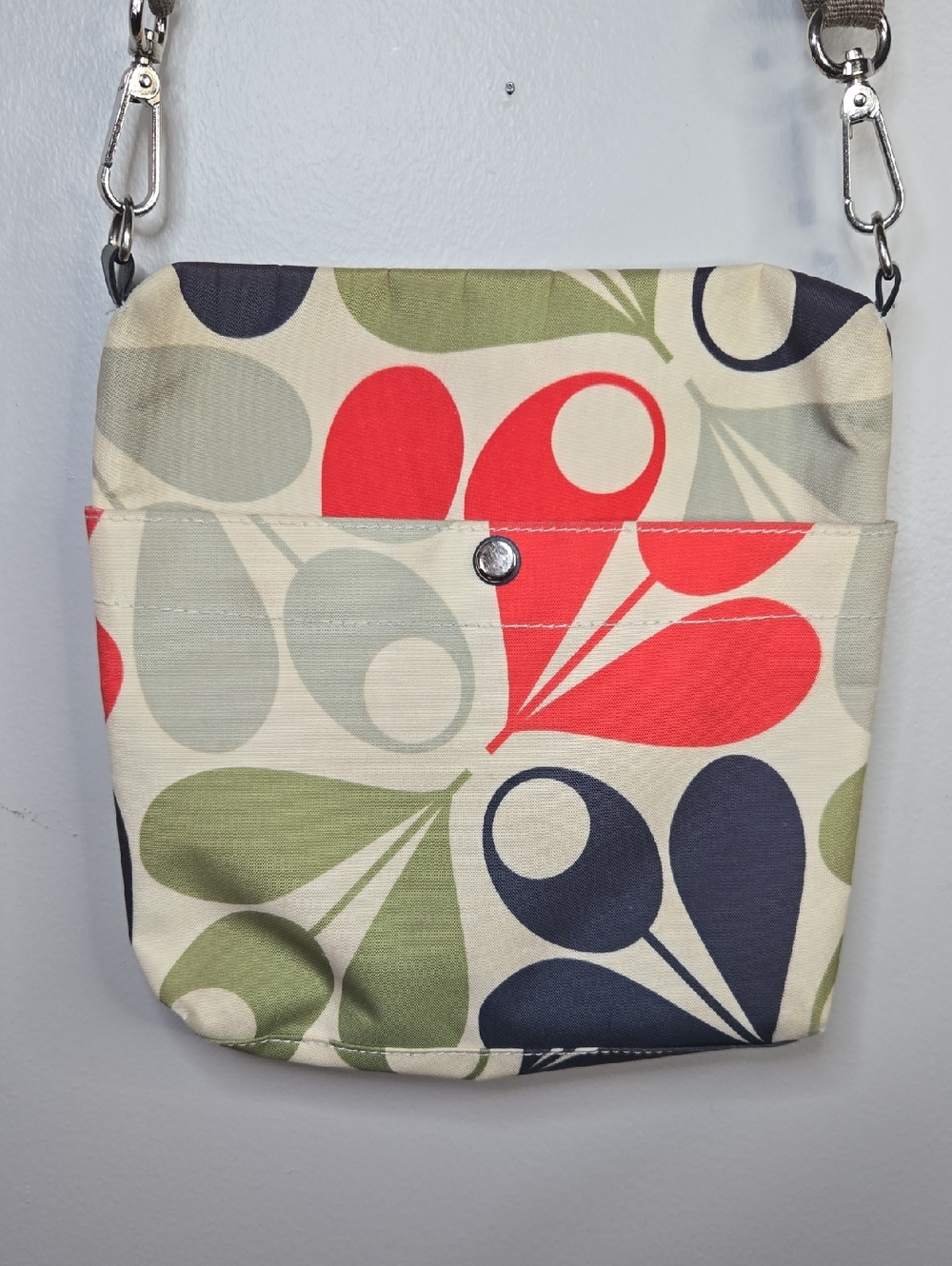 Orla Kiely for Target Multi-Color Modern Graphic Nylon Canvas Crossbody Bag